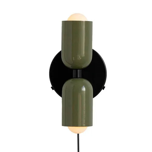 Middeleeuwse crème wind dubbele koppen slaapkamer bedlamp franse wandlamp