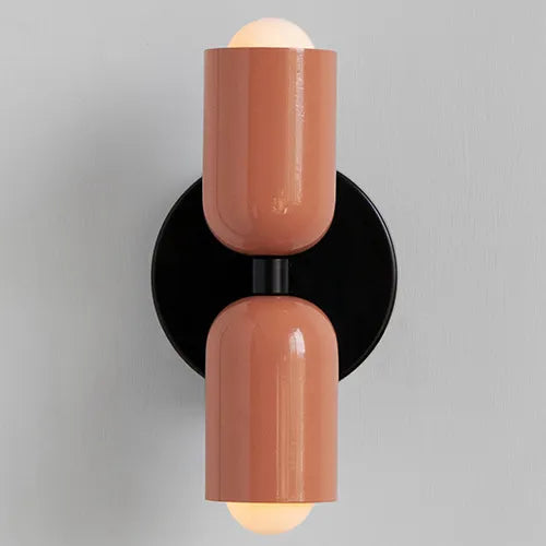 Middeleeuwse crème wind dubbele koppen slaapkamer bedlamp franse wandlamp