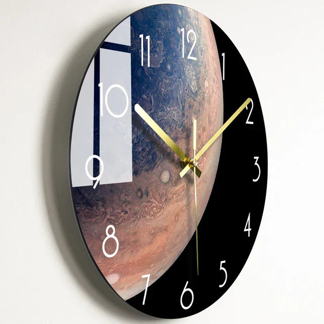TimelessUniverse - glazen wandklok met tandwielmechanisme