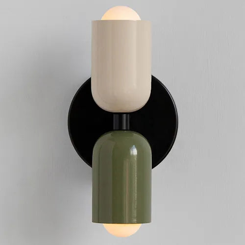 Middeleeuwse crème wind dubbele koppen slaapkamer bedlamp franse wandlamp