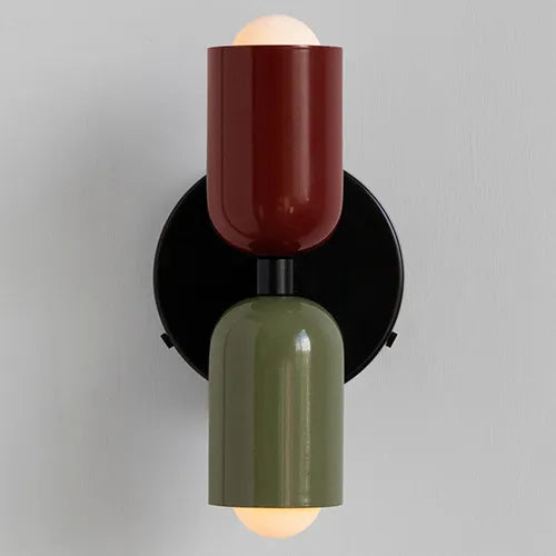 Middeleeuwse crème wind dubbele koppen slaapkamer bedlamp franse wandlamp