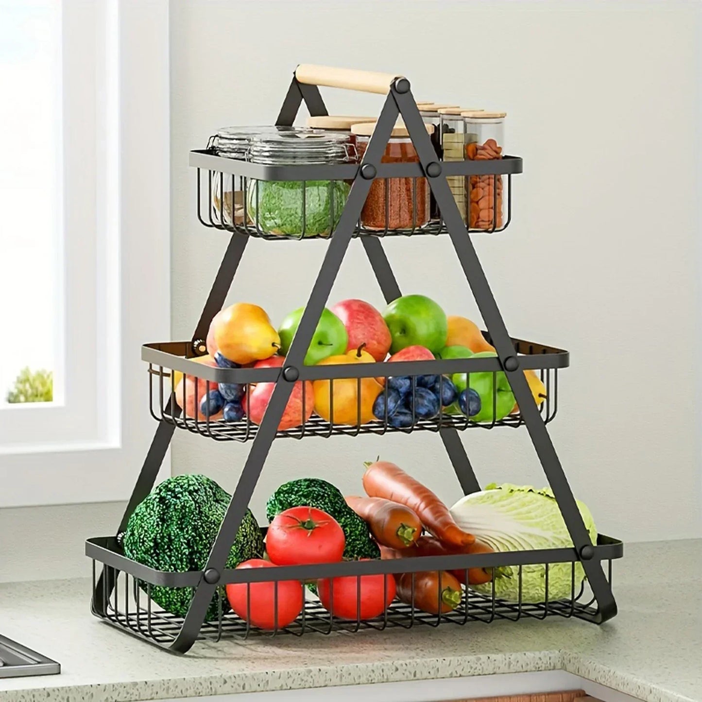 Fruitcascade - fruitmand van 3 niveaus