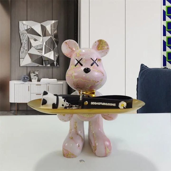 Craftbear - berenbeeldje met dienblad