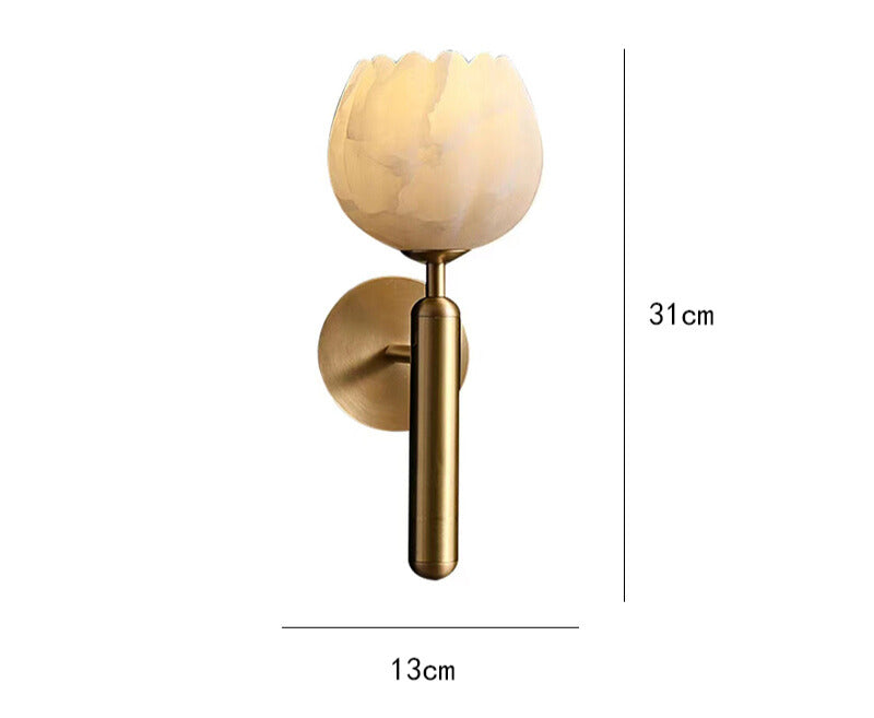 Marmerroos | elegante wandlamp met romantische flair