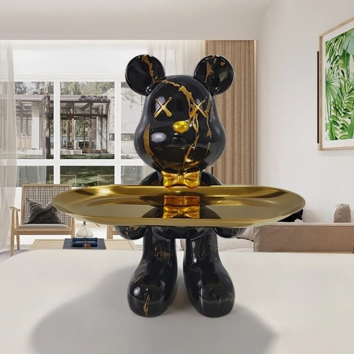 Craftbear - berenbeeldje met dienblad