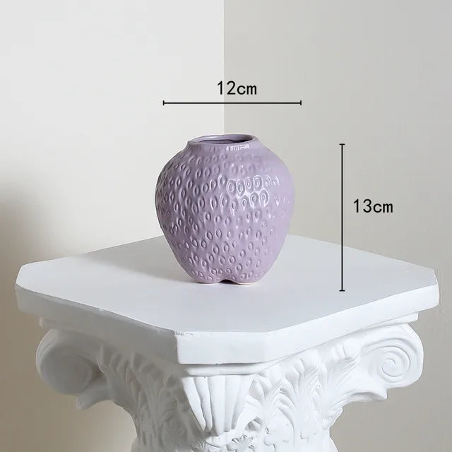 WhimsyBerry - keramische vaas met aardbeien