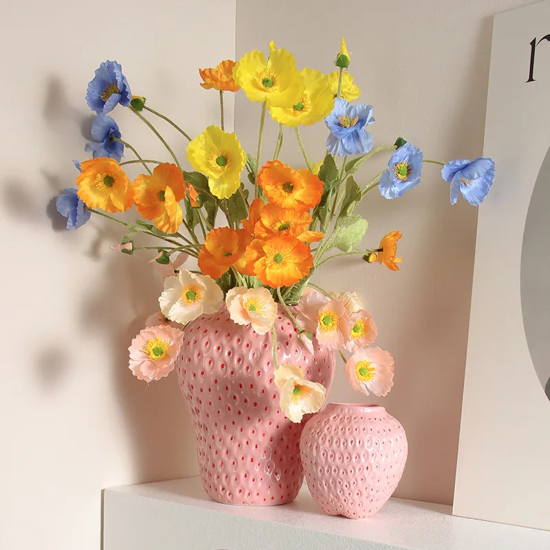 WhimsyBerry - keramische vaas met aardbeien