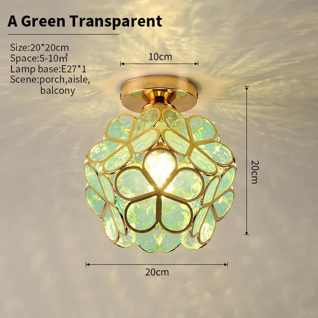 GlowBlossom - kristallen bloemblaadje plafondlamp