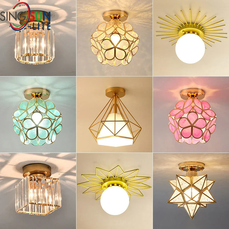 GlowBlossom - kristallen bloemblaadje plafondlamp