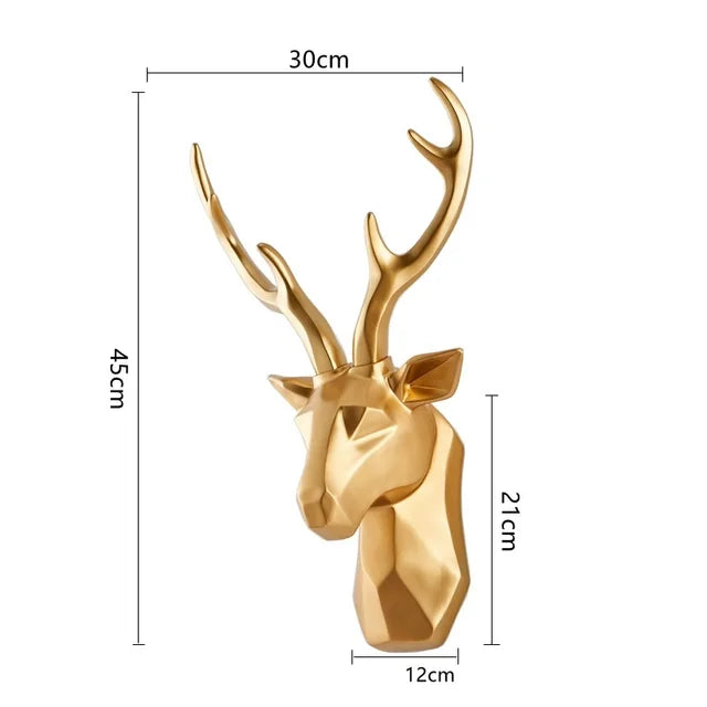 Majesticstag - 3d hertenkop standbeeld