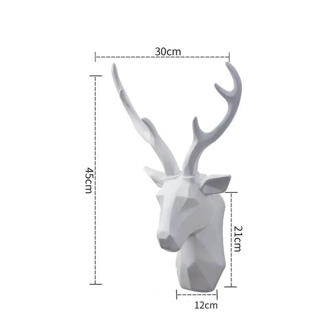 Majesticstag - 3d hertenkop standbeeld