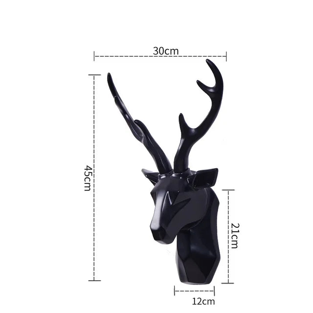 Majesticstag - 3d hertenkop standbeeld