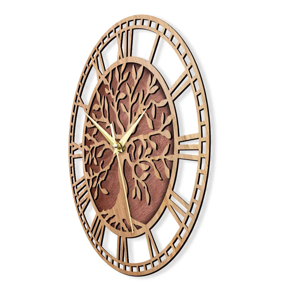 Racines anciennes | horloge murale en bois