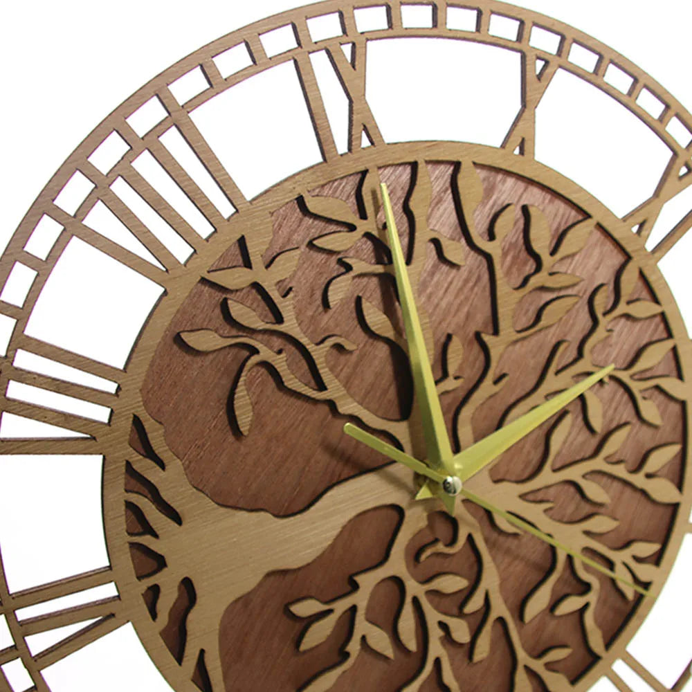 Racines anciennes | horloge murale en bois