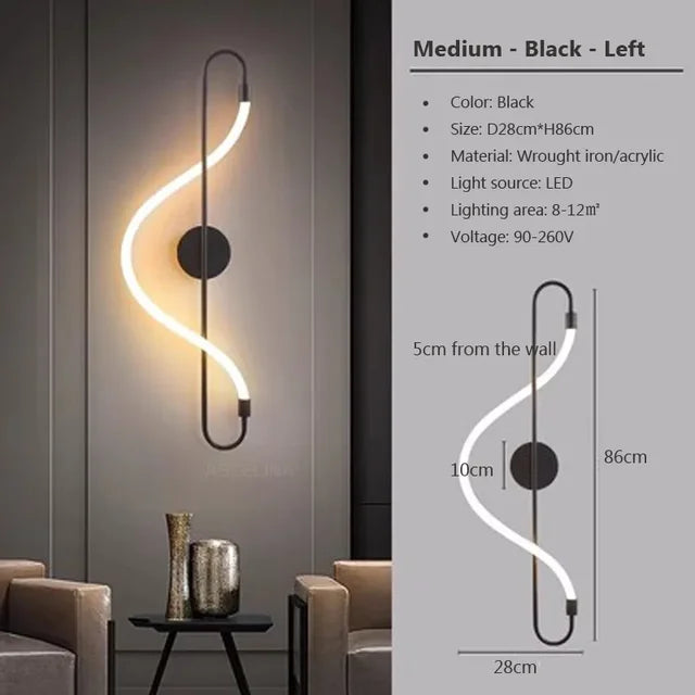 SleekShine - moderne ijzeren wandlamp