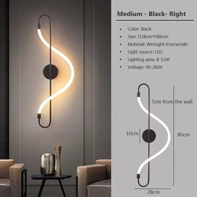 SleekShine - moderne ijzeren wandlamp