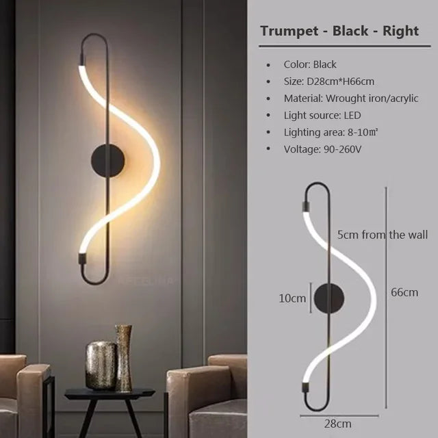 SleekShine - moderne ijzeren wandlamp