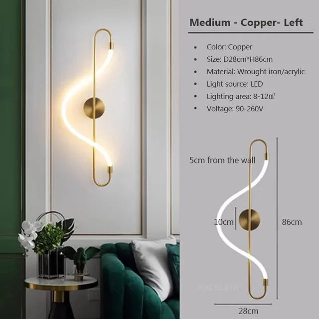 SleekShine - moderne ijzeren wandlamp