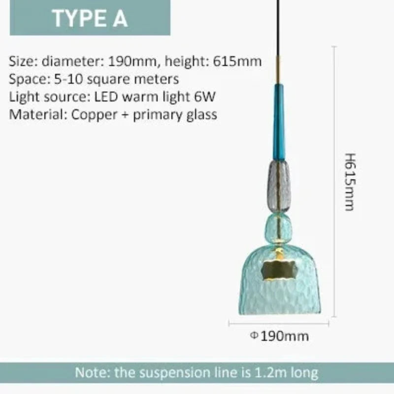UrbanSimplicity - hanglampen met gekleurd glas