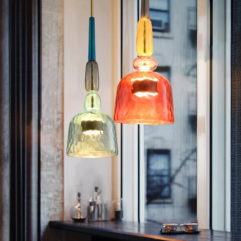 UrbanSimplicity - hanglampen met gekleurd glas