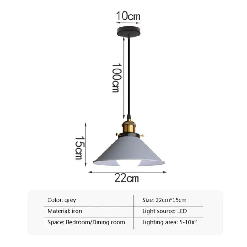 Moderne trifft - led industriële hoorn hanglamp