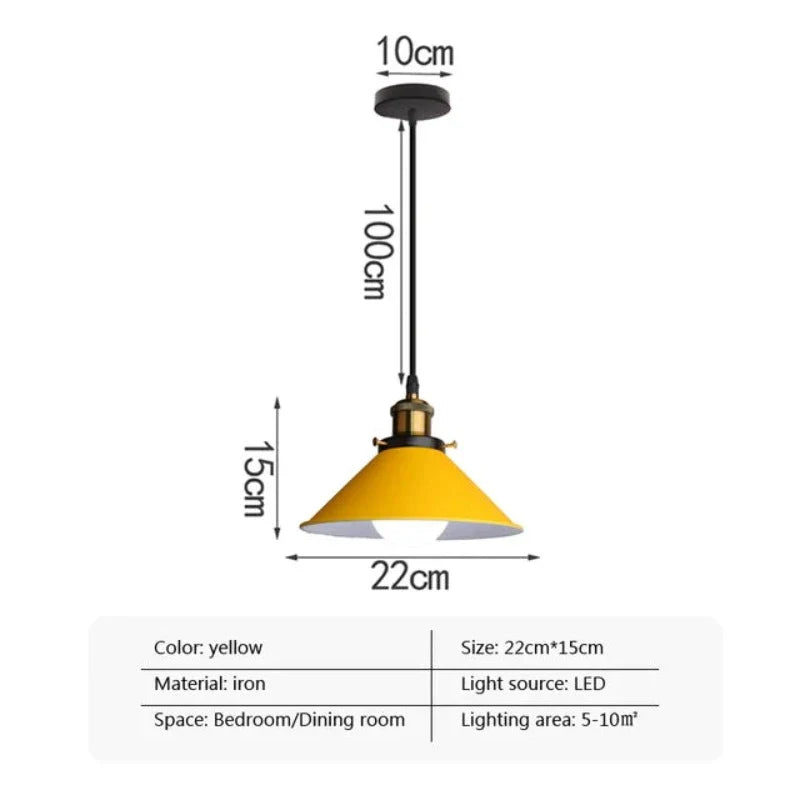 Moderne trifft - led industriële hoorn hanglamp