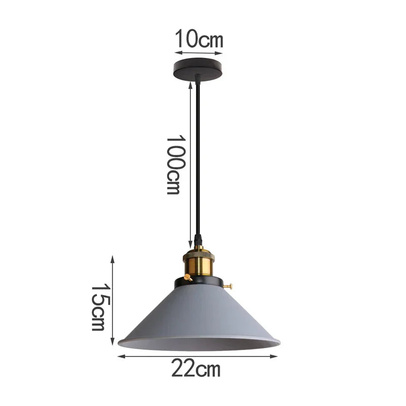 Moderne trifft - led industriële hoorn hanglamp