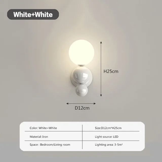 Whiteaura - wandlamp met parelmoer in noordse stijl