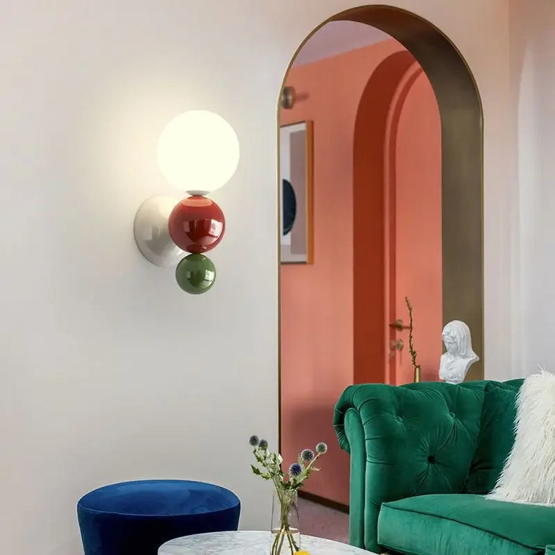 Whiteaura - wandlamp met parelmoer in noordse stijl