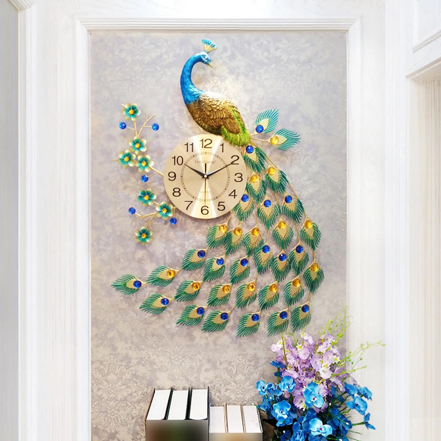 MajesticPeacock - pauw elegantie klok