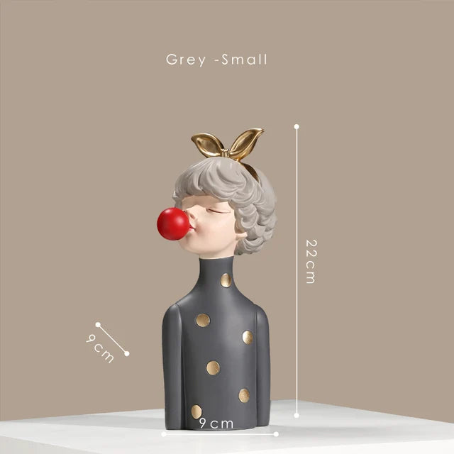 Gum diva sculptuur - kauwgom meisje standbeeld
