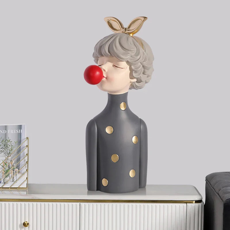 Gum diva sculptuur - kauwgom meisje standbeeld