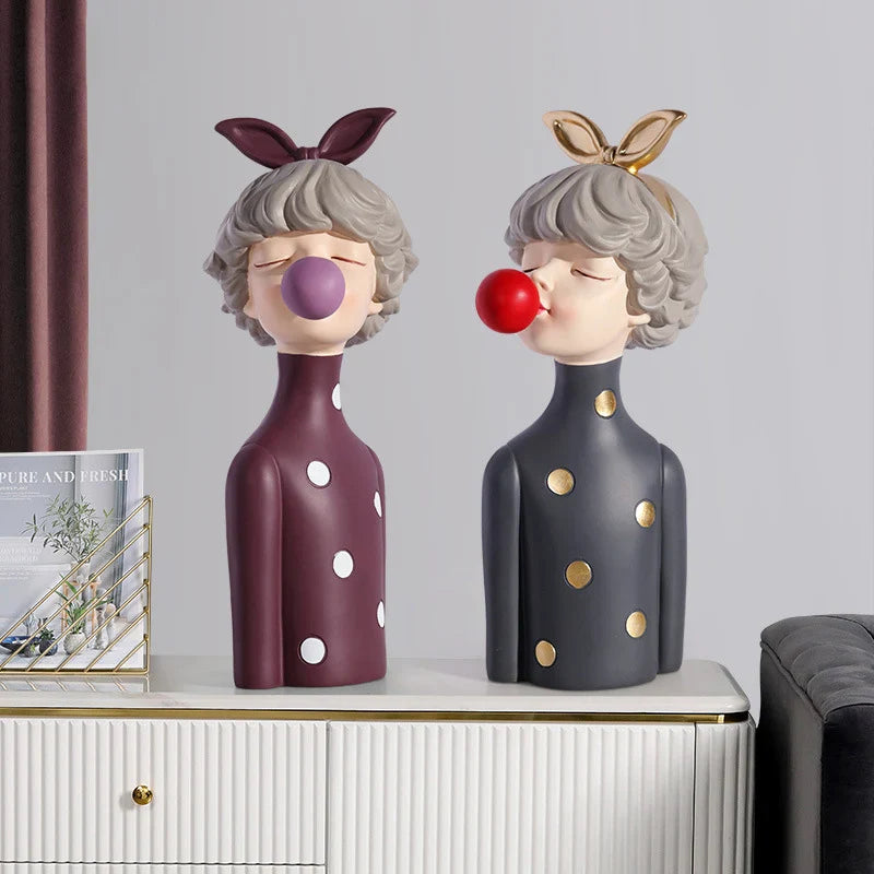 Gum diva sculptuur - kauwgom meisje standbeeld