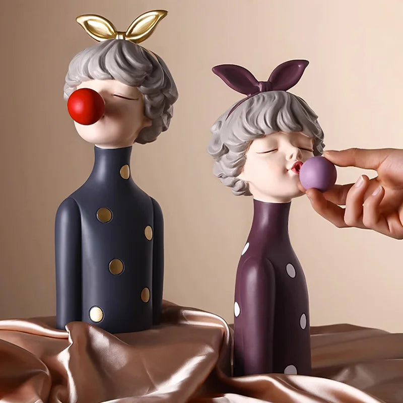 Gum diva sculptuur - kauwgom meisje standbeeld
