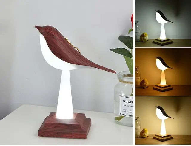 PlumeIlluminate - ekster vogel tafellamp