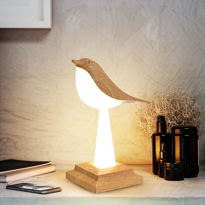 PlumeIlluminate - ekster vogel tafellamp