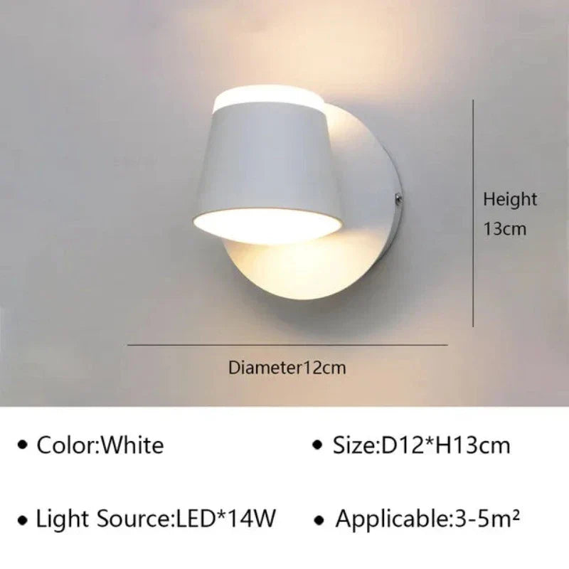 Revolvelumina - roterende wandlamp