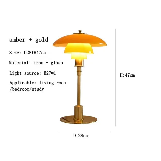 CelestialGlimmer - scandinavische eenvoudige glazen tafellamp