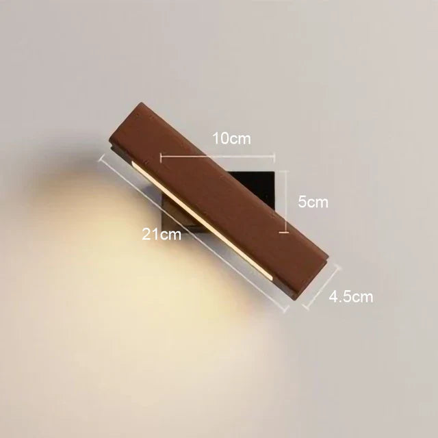 Woodglow - led slaapkamerwandlamp gemaakt van hout