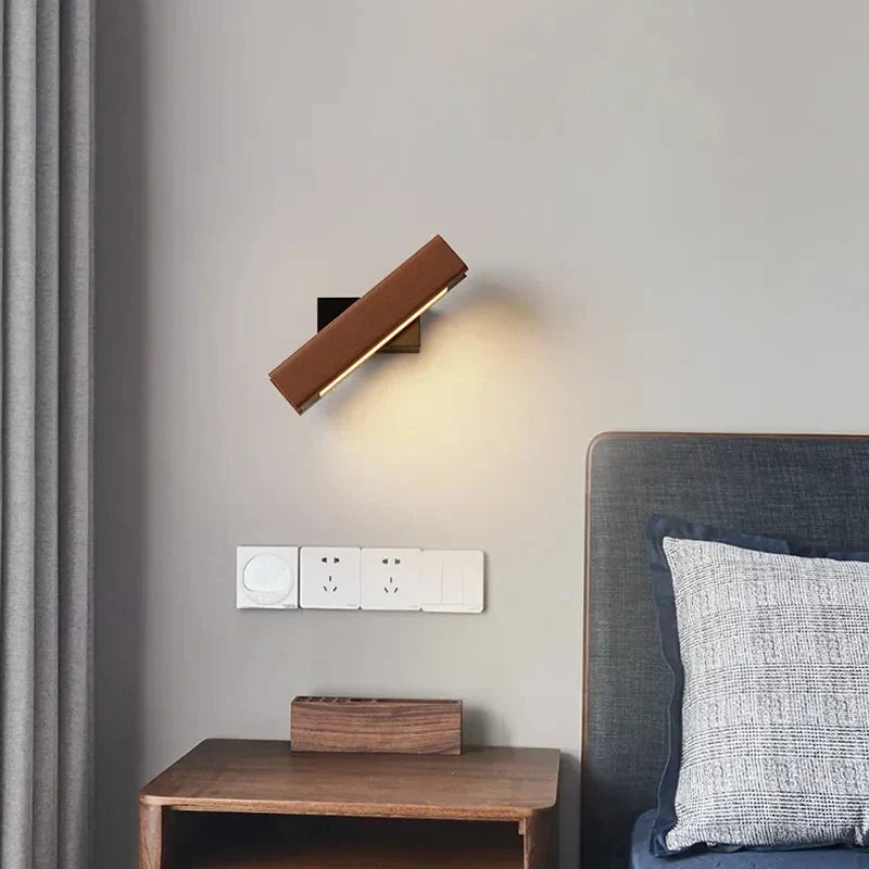 Woodglow - led slaapkamerwandlamp gemaakt van hout