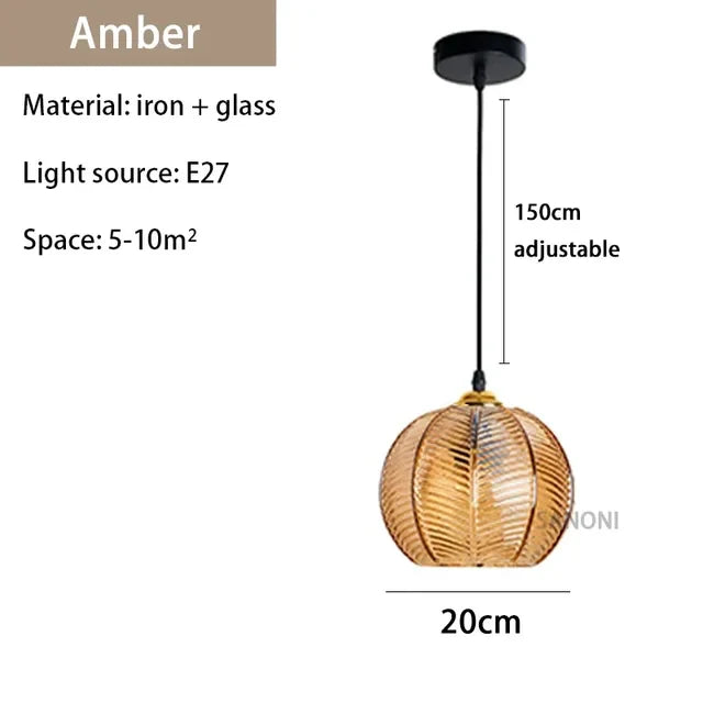Glasssculpt - glazen kroonluchterlamp