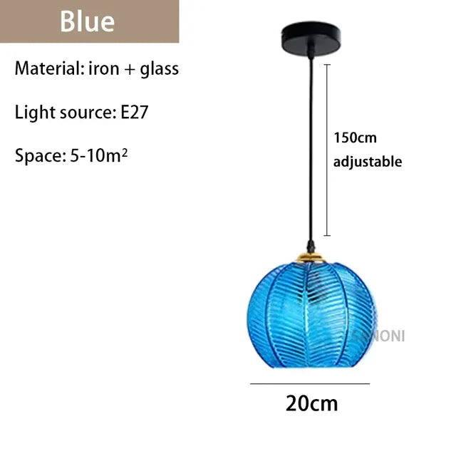 Glasssculpt - glazen kroonluchterlamp