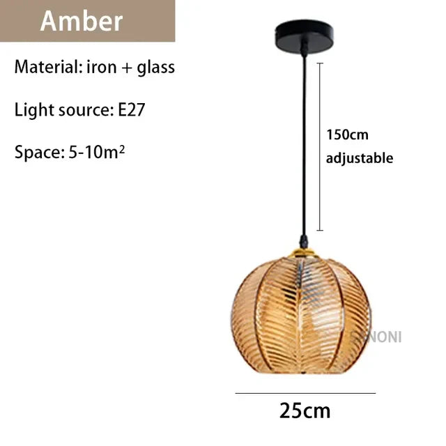 Glasssculpt - glazen kroonluchterlamp