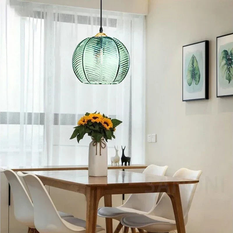 Glasssculpt - glazen kroonluchterlamp