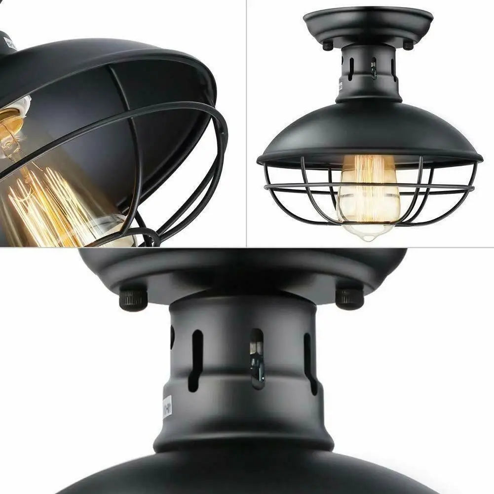 Noirluxe - industriële vintage plafondlamp