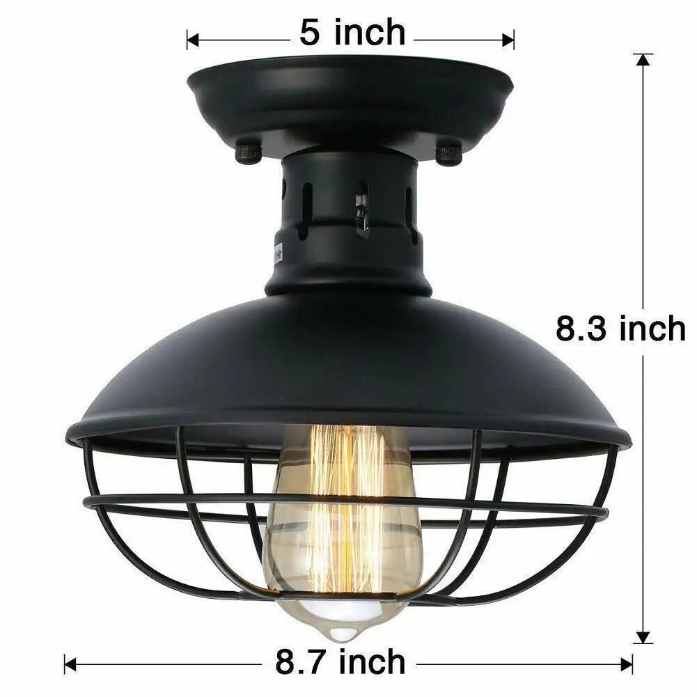 Noirluxe - industriële vintage plafondlamp