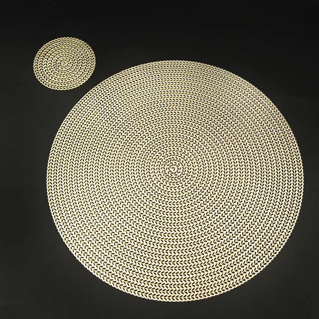 LuxuriousDining - metallic ronde placemats