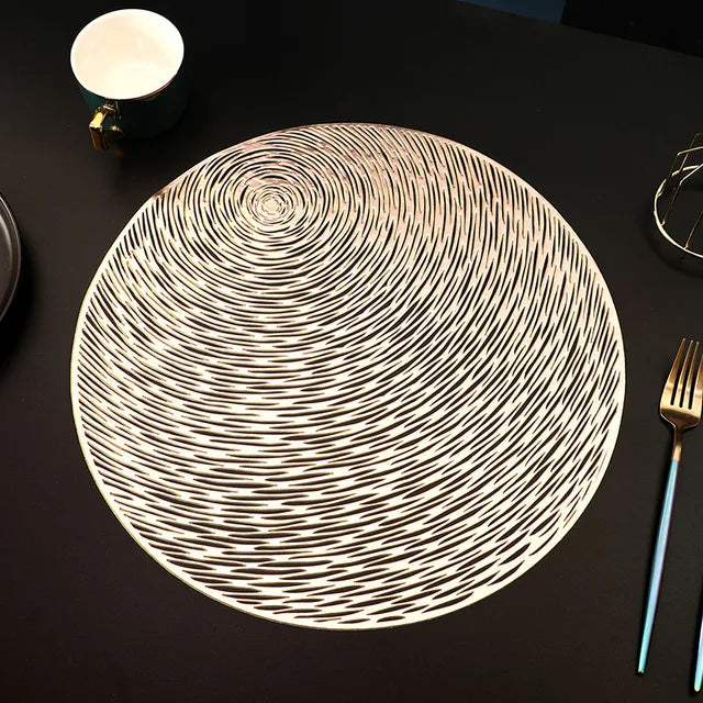 LuxuriousDining - metallic ronde placemats