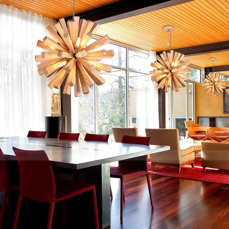 Dandelion | elegante houten hanglamp
