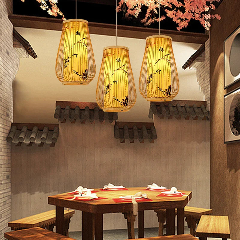 BambooHarmony | serene hanglamp voor theesalons